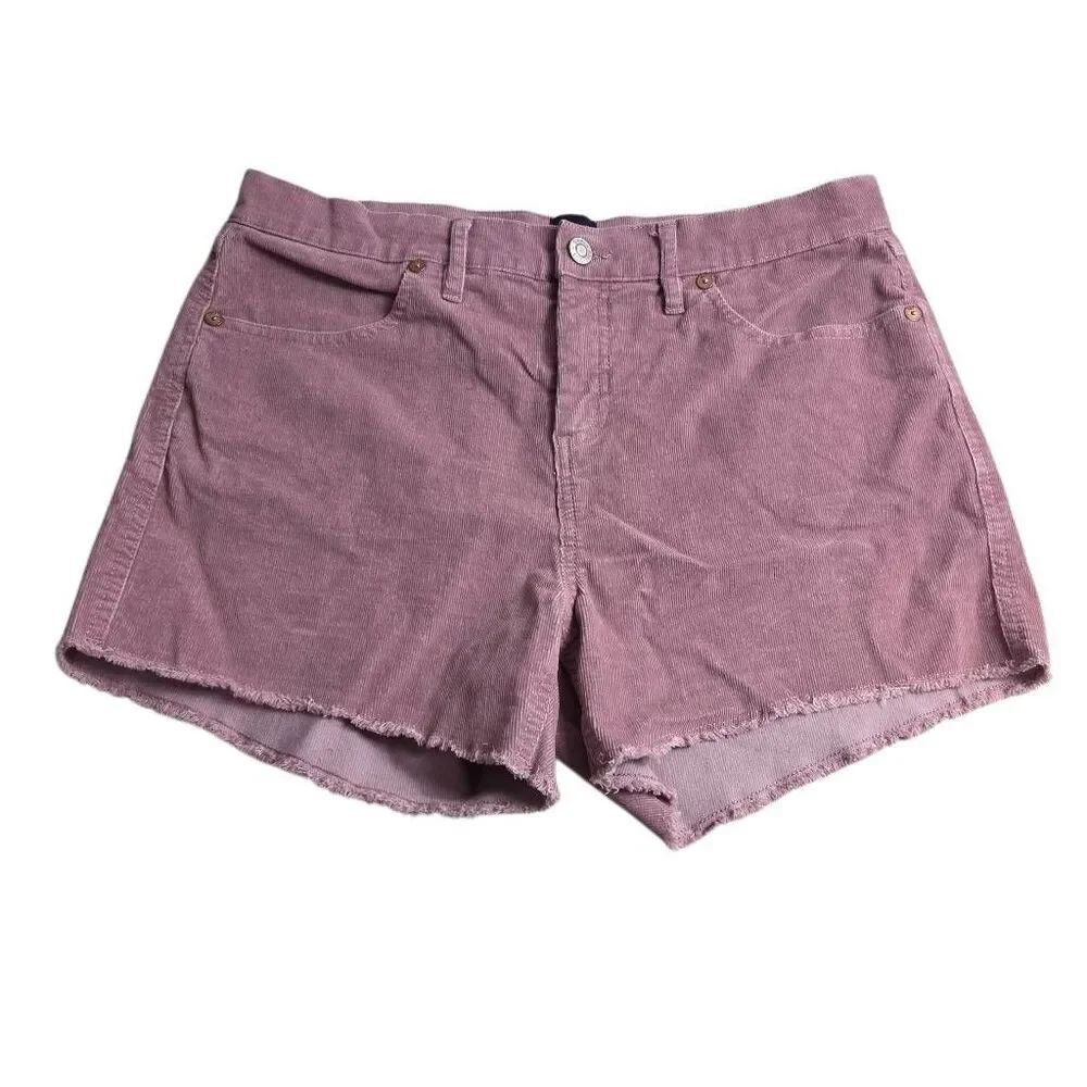 GAP Women's Stretch Corduroy Shorts w/4" Cutoff Leg, Mid-Rise Midi 8 Nostalgia R